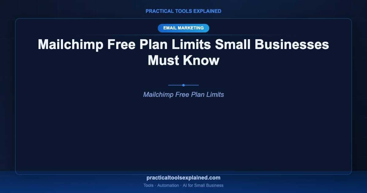 mailchimp free plan limits small business
