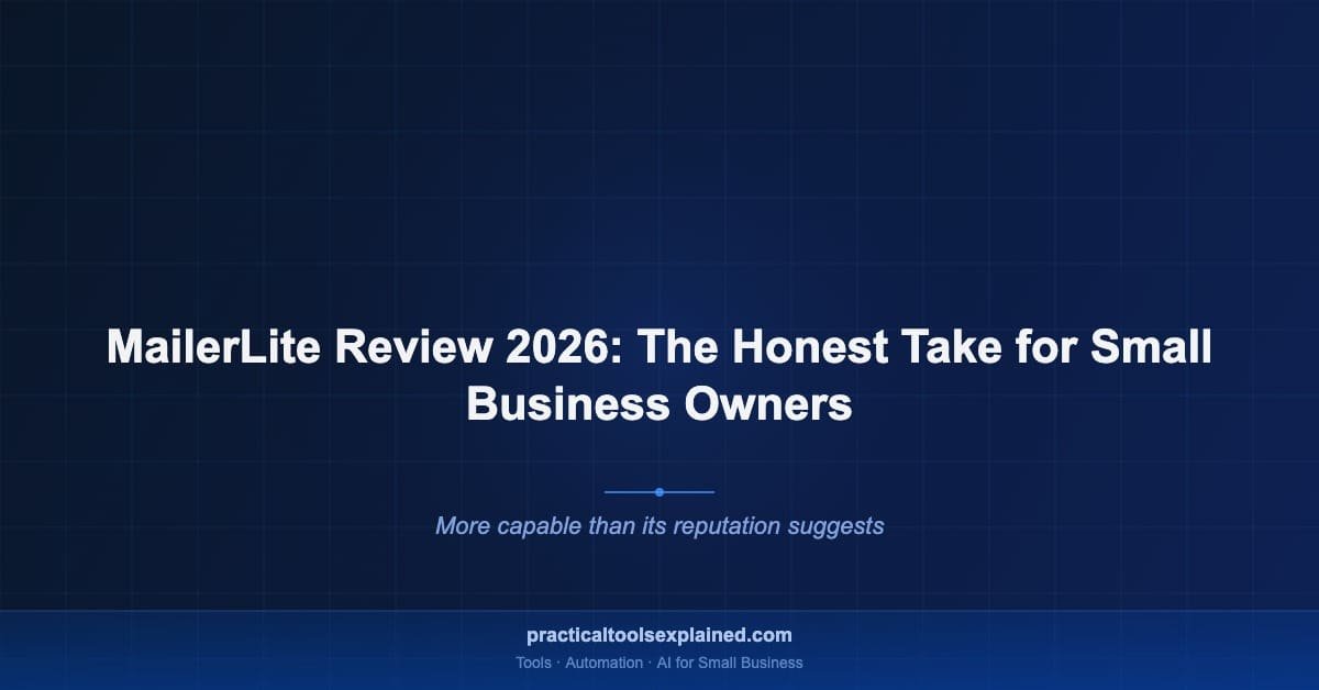 mailerlite review 2026 small business