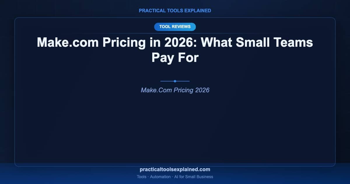 make com pricing 2026 small teams