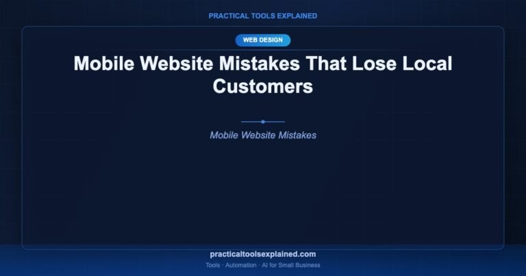 mobile website mistakes local customers