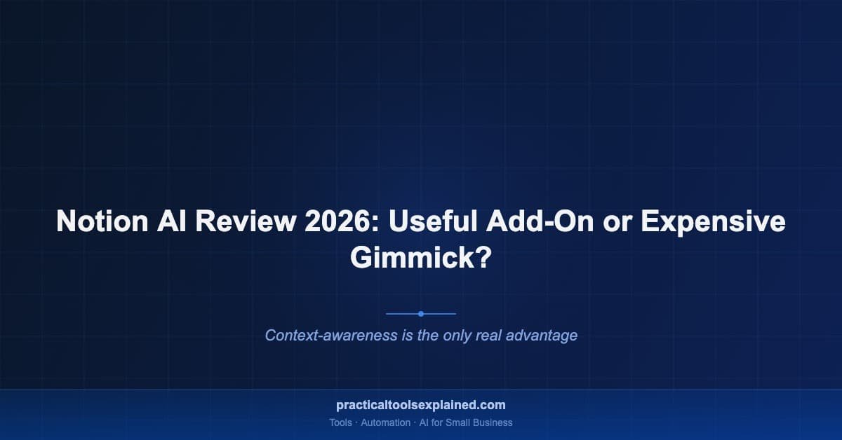 notion ai review 2026 small business