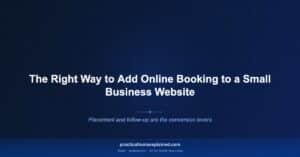 online booking small business website setup