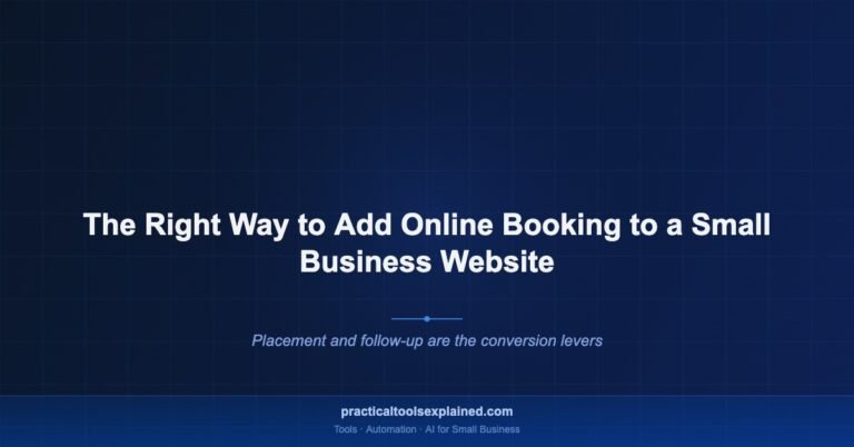online booking small business website setup