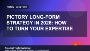 Pictory Long-Form Strategy in 2026: How to Turn Your Expertise into Weekly Videos featured image