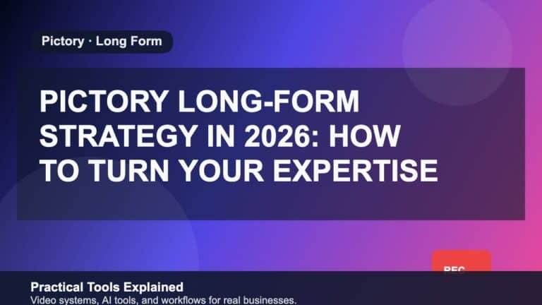 Pictory Long-Form Strategy in 2026: How to Turn Your Expertise into Weekly Videos featured image