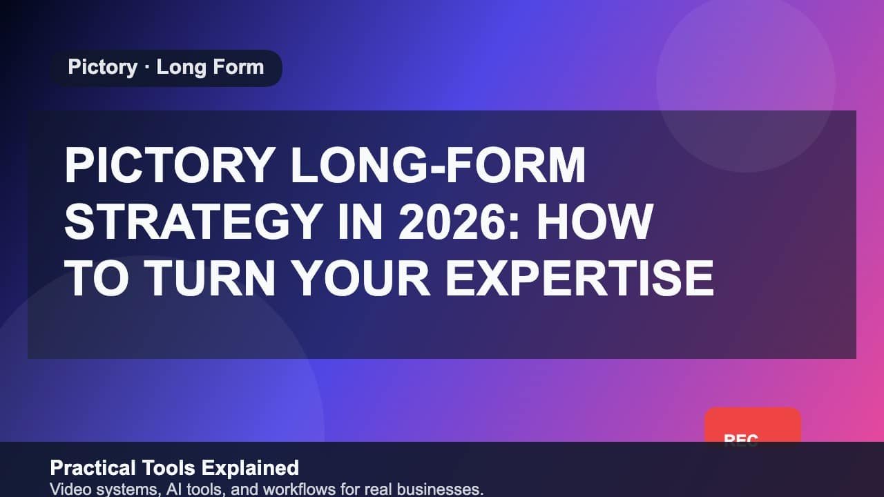 Pictory Long-Form Strategy in 2026: How to Turn Your Expertise into Weekly Videos featured image