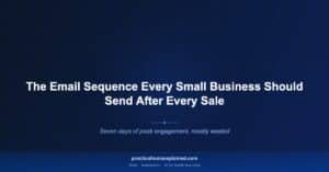 post purchase email sequence small business
