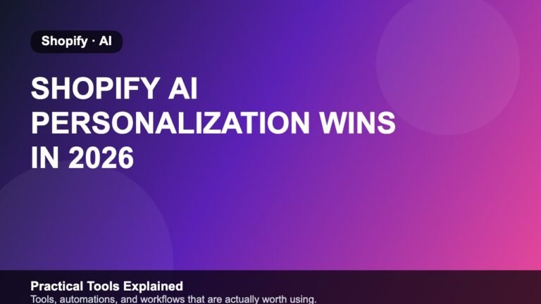 Shopify AI Personalization Wins in 2026 Shopify AI Personalization Wins in 2026 featured image