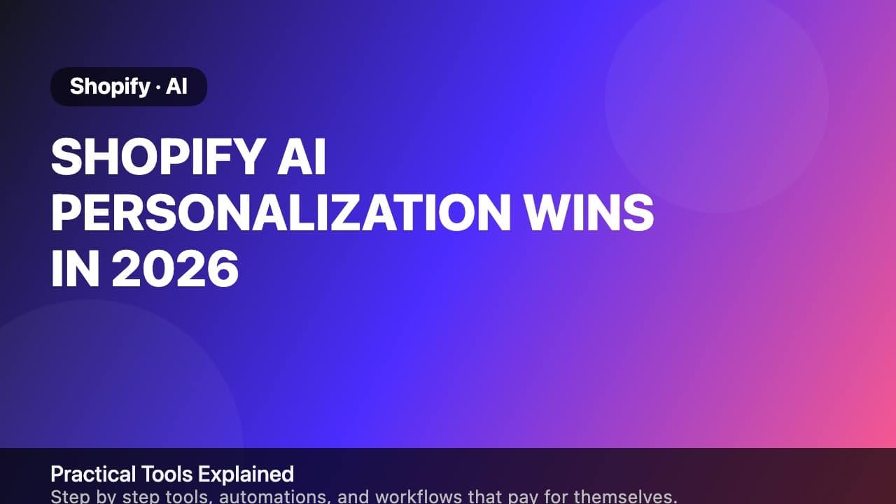 shopify ai personalization 2026