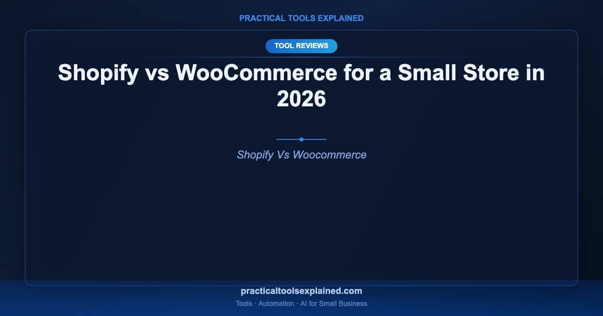 shopify vs woocommerce small store 2026