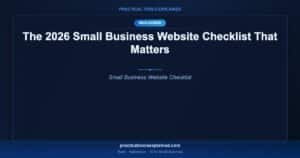 small business website checklist 2026