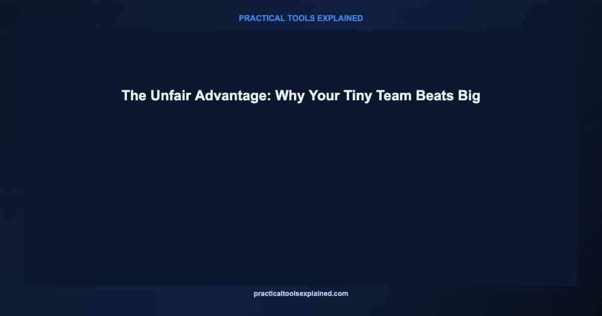 small team competitive advantage vs larger