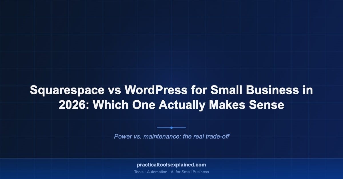 squarespace vs wordpress small business 2026
