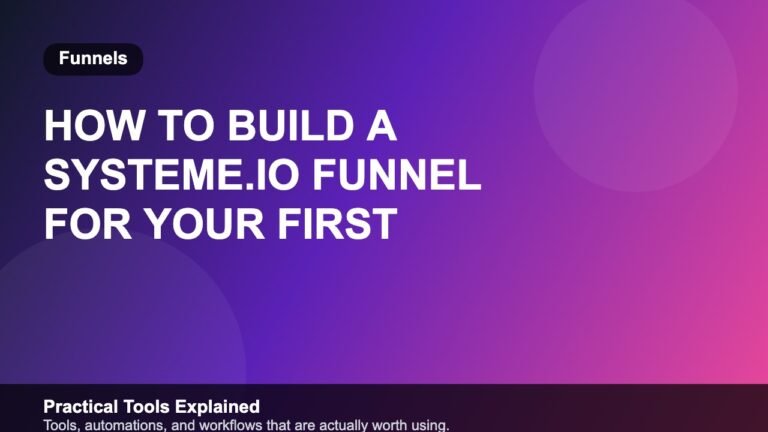 How to Build a Systeme.io Funnel for Your First Digital Product How to Build a Systeme.io Funnel for Your First Digital Product featured image