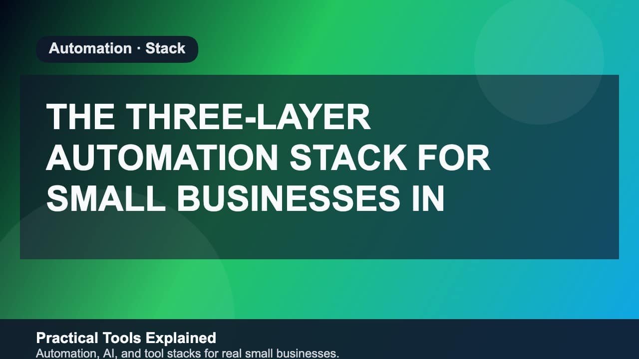 The Three-Layer Automation Stack for Small Businesses in 2026 featured image