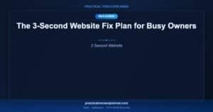 three second website fix plan