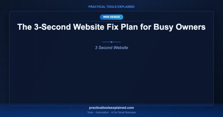 three second website fix plan