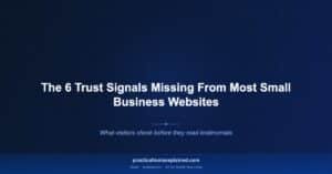 trust signals small business website missing