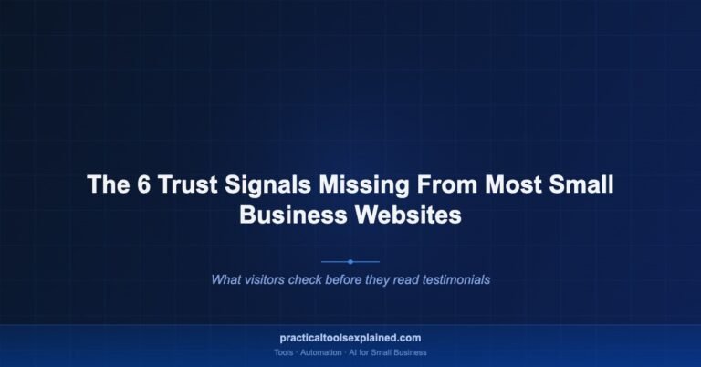 trust signals small business website missing