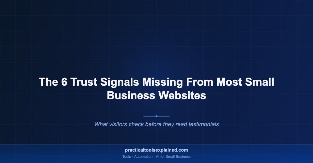trust signals small business website missing