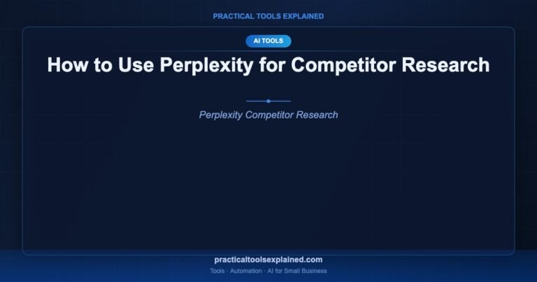 use perplexity competitor research small business