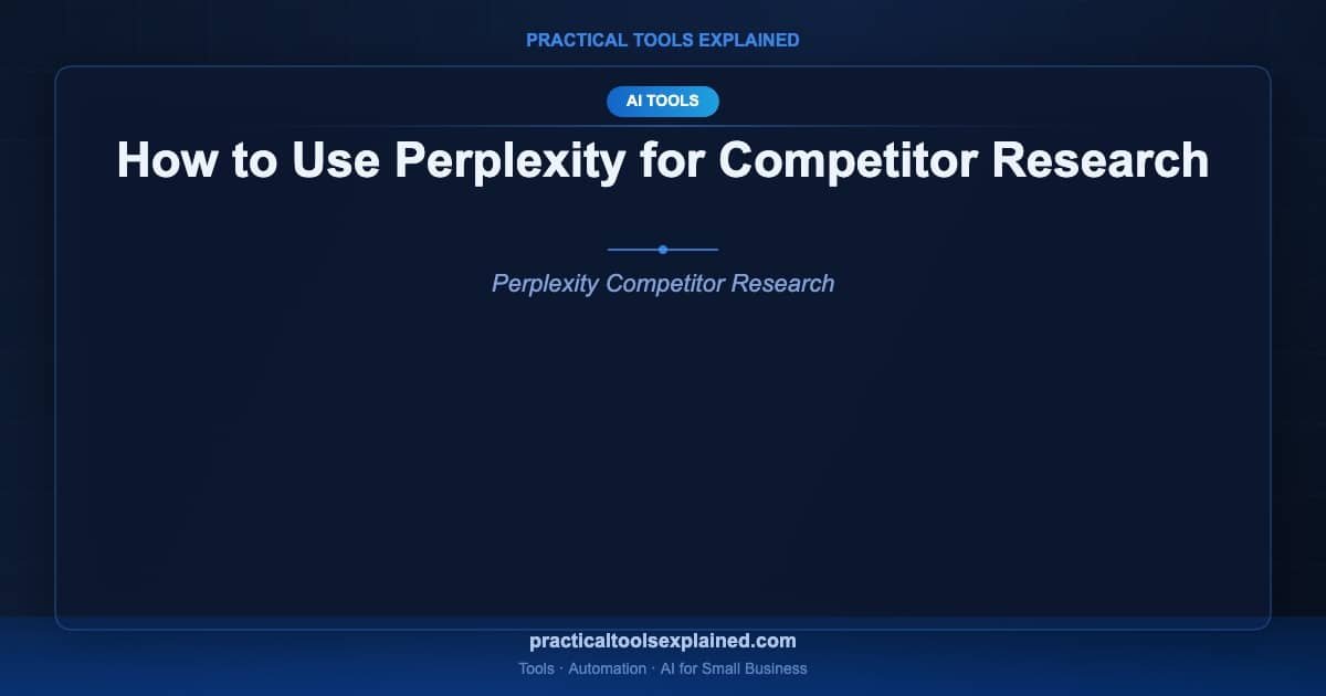 use perplexity competitor research small business