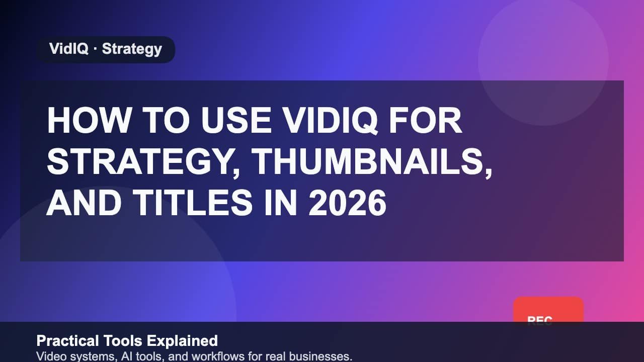 How to Use VidIQ for Strategy, Thumbnails, and Titles in 2026 (Not Just Scores) featured image