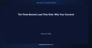 website speed three second load time conversions