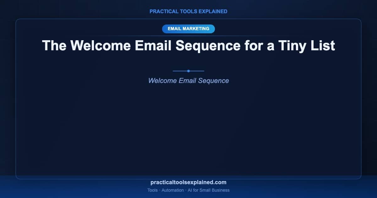 welcome email sequence tiny list