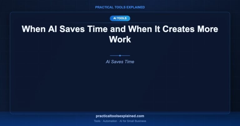 when ai saves time or creates work