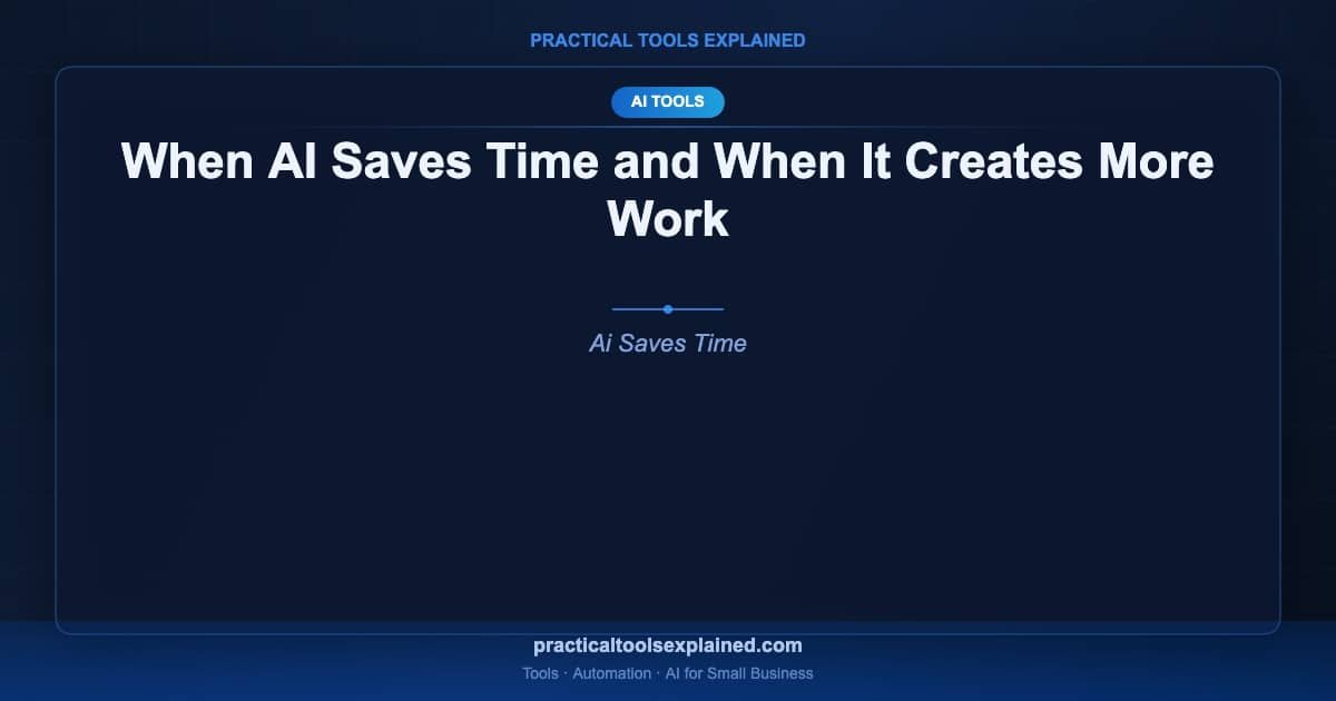 when ai saves time or creates work