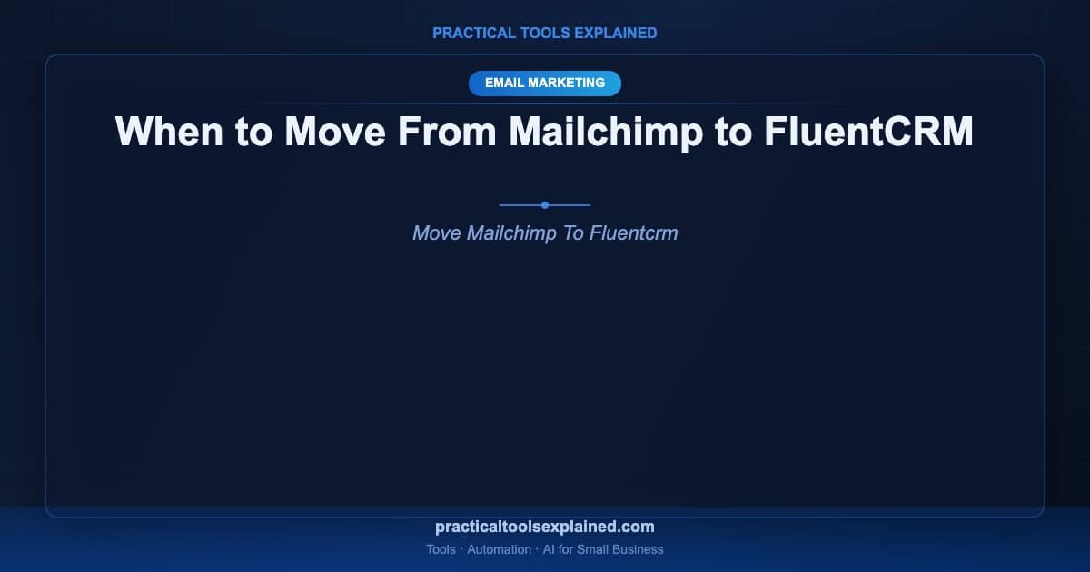 when to move mailchimp to fluentcrm