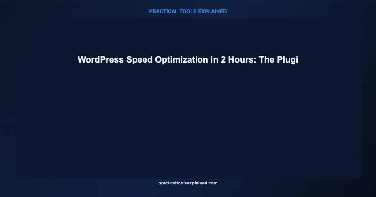 wordpress speed optimization plugin stack 2026