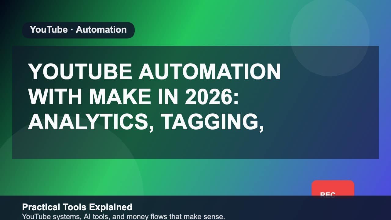 YouTube Automation with Make in 2026: Analytics, Tagging, and Follow Up featured image