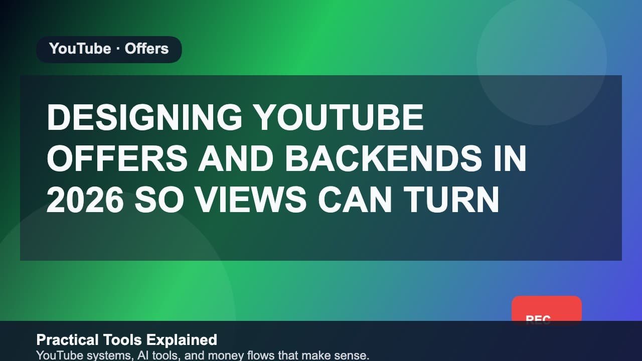 Designing YouTube Offers and Backends in 2026 So Views Can Turn into Revenue featured image